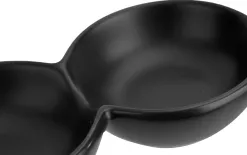 MPLCo Porcelanowa Miseczka 3-częściowa do Dipów i Sosów Czarna Discount
