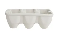 MPLCo Porcelanowy półmisek na jajka wytłoczka biała Outlet