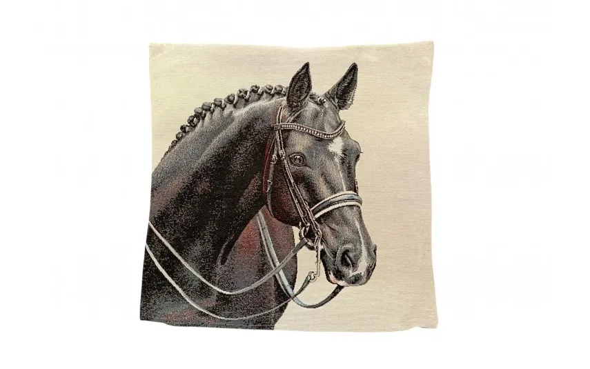 Artica Poszewka dekoracyjna 45x45 cm Czarny Koń Outlet