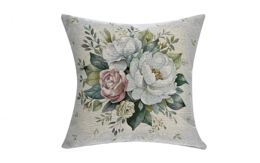 Artica Poszewka dekoracyjna 45x45 cm Biała Piwonia 1372A Hot