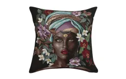 Witek Home Poszewka dekoracyna 45x45 cm Afrykańska kobieta Hot