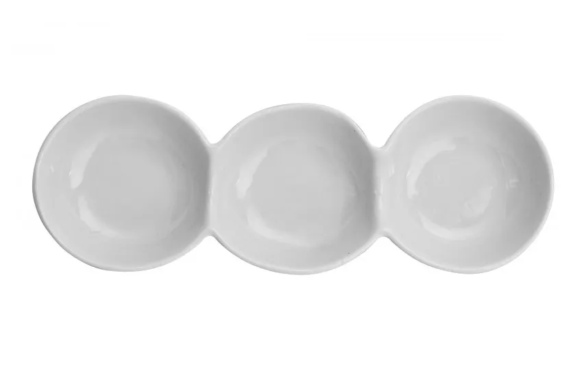 MPLCo Potrójne miseczki dip 23,5 cm White New
