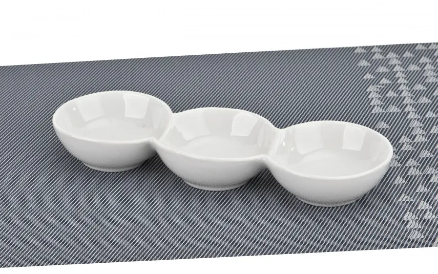MPLCo Potrójne miseczki dip 23,5 cm White New