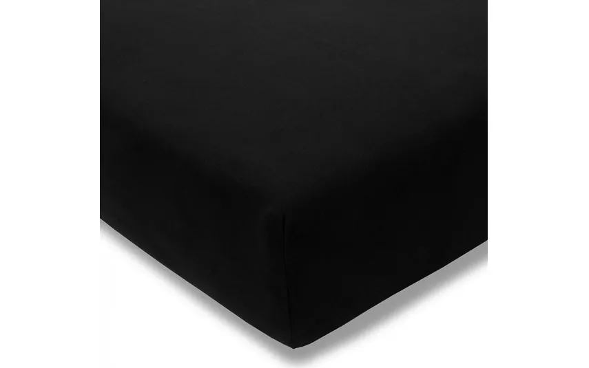Estella Prześcieradło z gumką jersey 150x200 cm SCHWARZ feinjersey Clearance