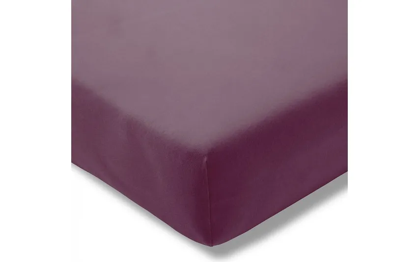 Estella Prześcieradło z gumką welur 200x200 cm AUBERGINE Outlet