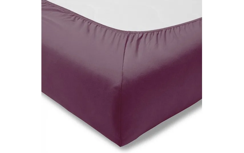 Estella Prześcieradło z gumką zwirn-jersey 200x200 cm AUBERGINE jersey Clearance