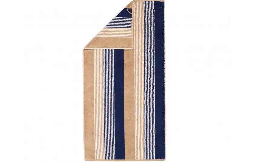 Cawo Frottier Ręcznik bawełniany 50x100 cm Coast Repeat 6214 Navy Natur 31 Online