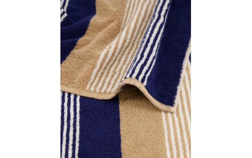 Cawo Frottier Ręcznik bawełniany 50x100 cm Coast Repeat 6214 Navy Natur 31 Online
