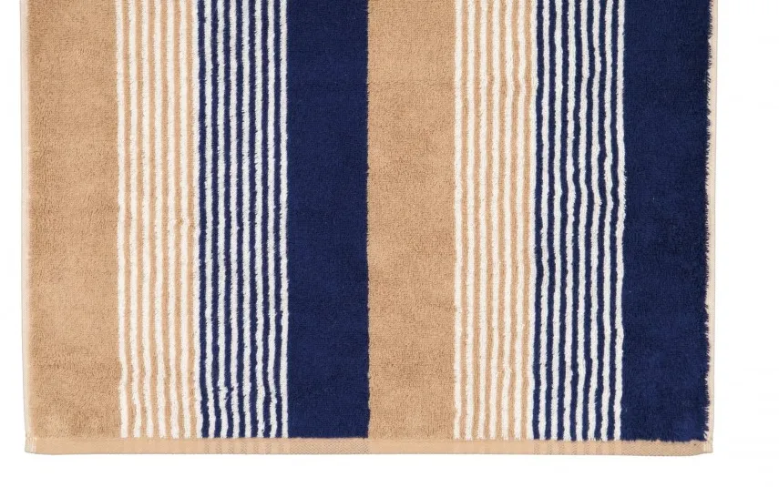 Cawo Frottier Ręcznik bawełniany 70x140 cm Coast Repeat 6214 Navy Natur 31 New
