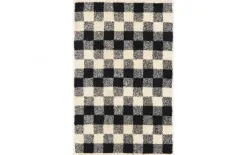 Cawo Frottier Ręcznik bawełniany 30x50 cm Natural Karo 6217-39 czarny Clearance