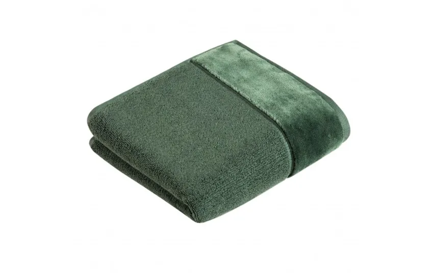 Vossen Ręcznik bawełniany 50x100 cm PURE Green Tea Ciemnozielony Outlet
