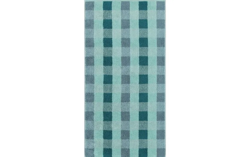 Cawo Frottier Ręcznik CHECK Seagreen 50x100 cm New