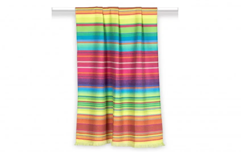 Manterol Ręcznik plażowy 90x180 cm Playa z frędzlami 141 C15 paski multicolor Discount
