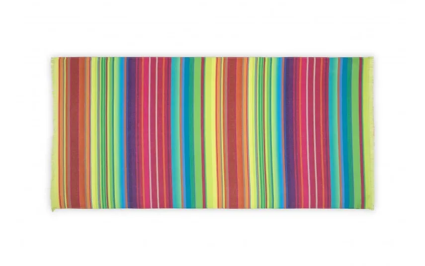 Manterol Ręcznik plażowy 90x180 cm Playa z frędzlami 141 C15 paski multicolor Discount