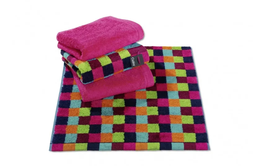 Cawo Frottier Ręcznik 70x140 cm LIFESTYLE Cube Multicolor Dunkel Hot