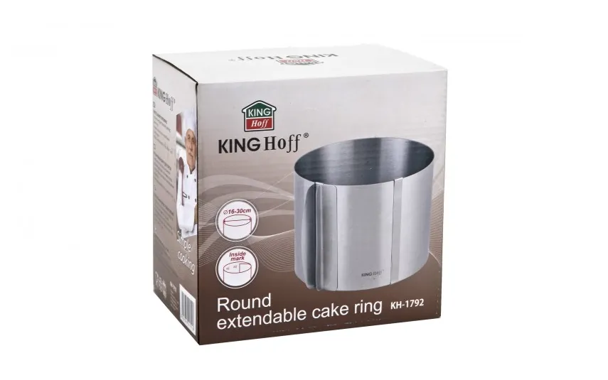 KingHoff Regulowana obręcz do ciast i tortów H12 cm KH1792 Outlet