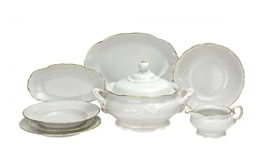 Chodziez Serwis obiadowy 12/40 + Waza Fryderyka Ivory Discount