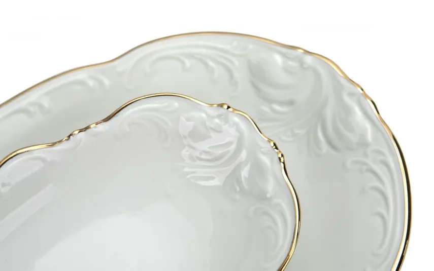 Chodziez Serwis obiadowy 12/40 + Waza Fryderyka Ivory Discount