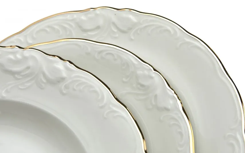 Chodziez Serwis obiadowy 12/40 + Waza Fryderyka Ivory Discount
