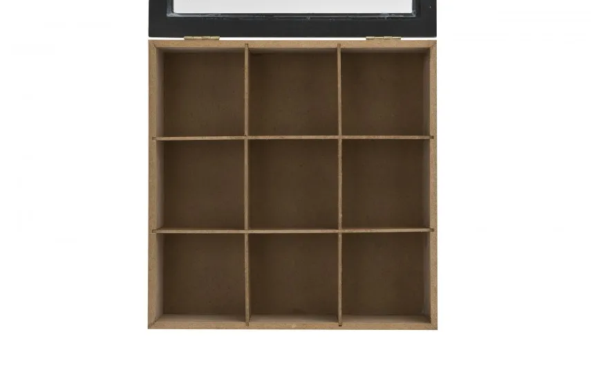 MPLCo Skrzynka na herbatę 24x24 cm czarno-brązowa Discount