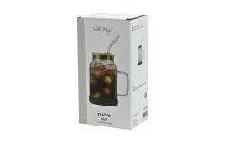 Vialli Design Słoik ze słomką 600 ml Fuori zielony Discount