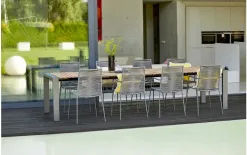Oltre Stół ogrodowy rozkładany RIALTO 217 cm Tek/antracyt Fashion