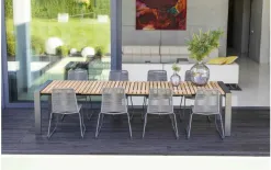 Oltre Stół ogrodowy rozkładany RIALTO 217 cm Tek/antracyt Fashion
