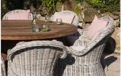 Vimine Stół ogrodowy teak BORDEAUX ⌀170cm Clearance