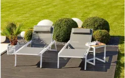 Zumm Stolik ogrodowy GRENADA teak szary Discount