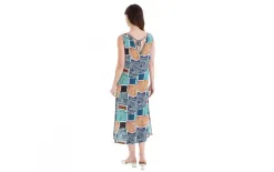 Massana Homewear Sukienka plażowa midi rozm. L Bluish L257426 bez rękawów New