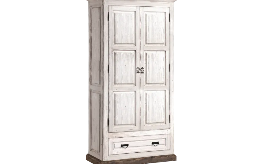 Witek Home by K Szafa 2D P30 Biały postarzany 02 Outlet