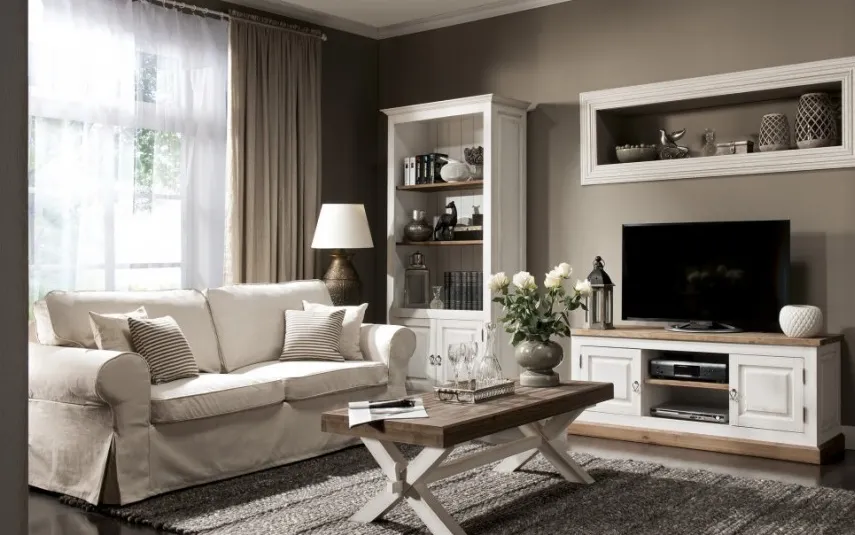 Witek Home by K Szafka rtv I P14 Biały postarzany 02 Outlet