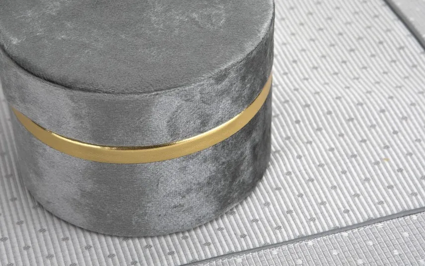 Art-Pol Szkatułka na biżuterię śr. 13 x 9cm szara Clearance