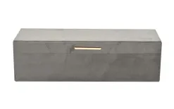 Art-Pol Szkatułka na biżuterię z lusterkiem 28x10x8cm szara Outlet
