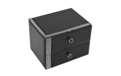 Art-Pol Szkatułka z szufladkami 16x13x12cm czarna Outlet