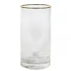 MPLCo Szklanka do drinków 450 ml wysoka ryflowana Rim Gold Outlet