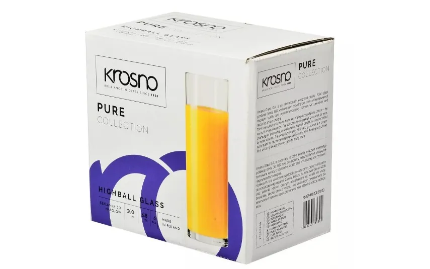 Krosno Szklanka do soków 200ml Pure Long Best