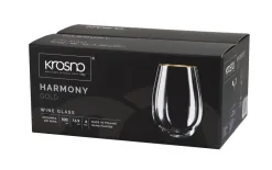 Krosno Szklanka do wina 500 ml Harmony Gold Discount