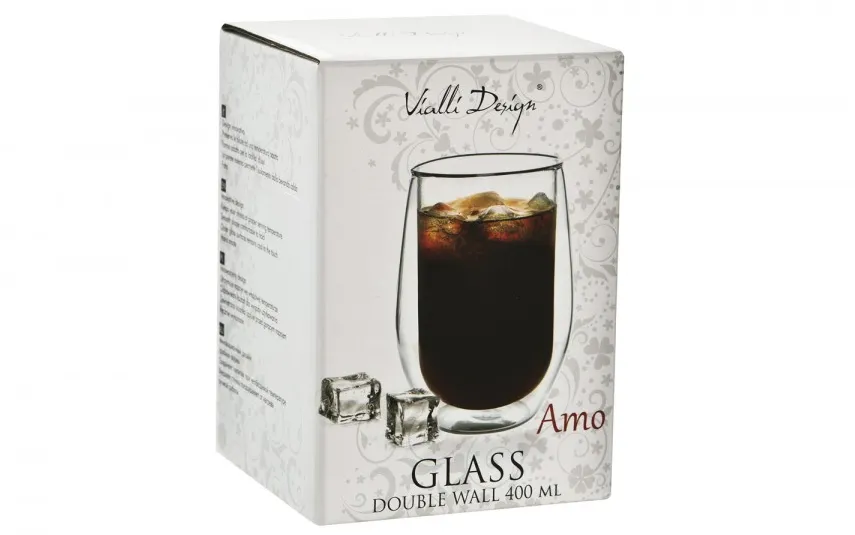 Vialli Design Szklanka termiczna 300 ml z podwójną ścianką Amo bez ucha Discount