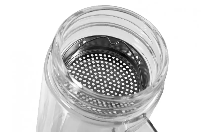 Witek Home Szklany kubek 360ml z nakrętką Best
