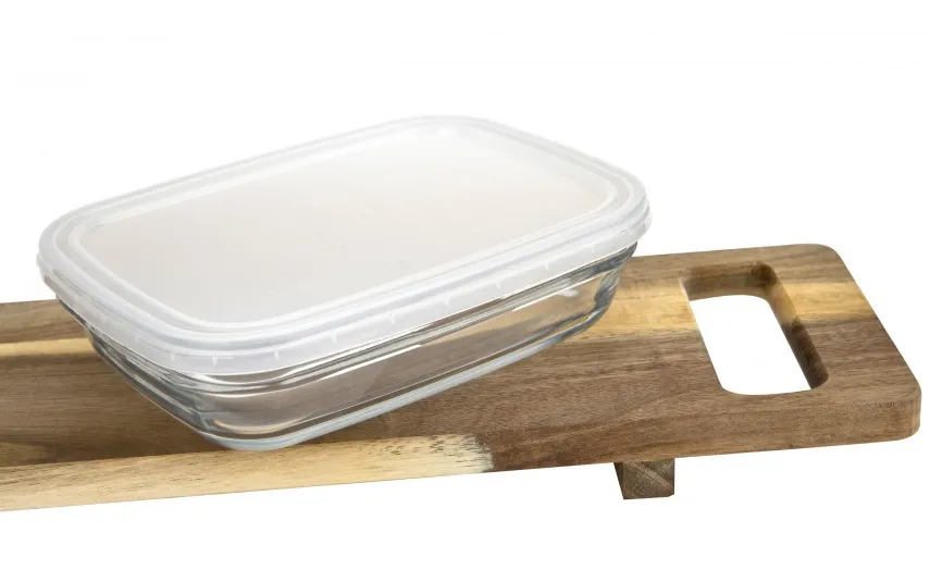 Fackelmann Szklany pojemnik na żywność 800 ml Freshbox Biały 40360 Best