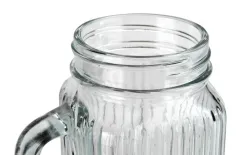 MPLCo Szklany słoik ze słomką 450 ml czarny paski Sale