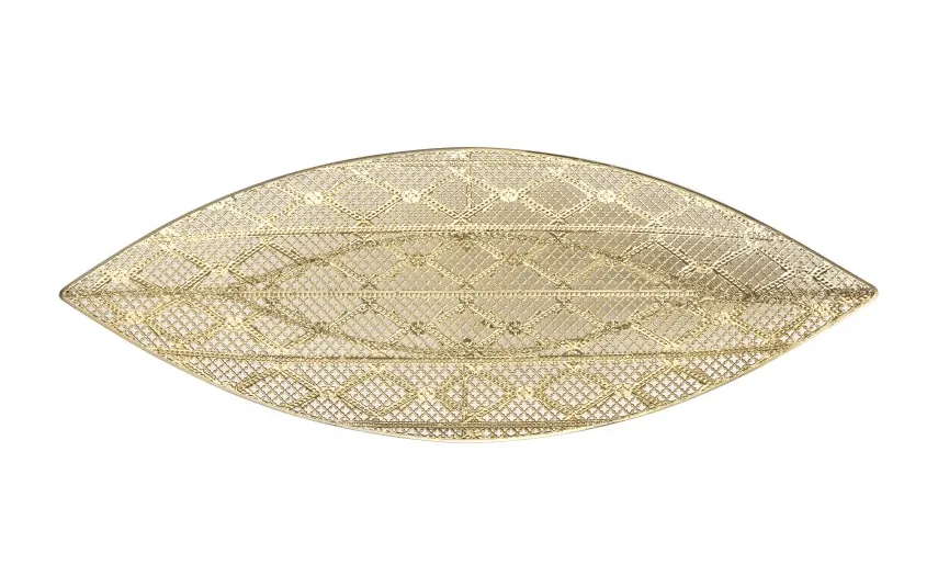 Armir Home Decorations Taca dekoracyjna ażurowa 53x20 cm złota Discount