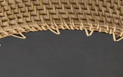 MPLCo Taca dekoracyjna rattanowa 30cm Natural brązowa okrągła Outlet