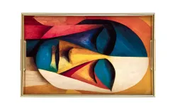 Art-Pol Taca dekoracyjna 40x25x4 cm mała kolorowa Twarz 172013 Sale