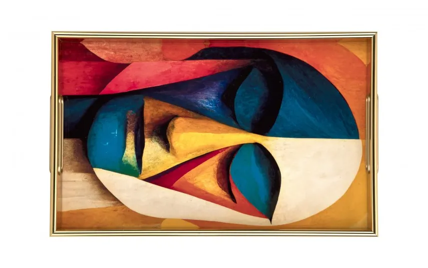 Art-Pol Taca dekoracyjna 40x25x4 cm mała kolorowa Twarz 172013 Sale