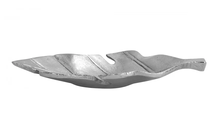 Dekor Pap Taca ozdobna patera Liść srebrny 22 cm Best