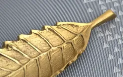 Dekor Pap Taca ozdobna patera Liść złoty 50 cm Fashion