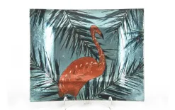 Witek Home Talerz dekoracyjny 3812A szklany Flaming 31 cm Discount