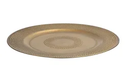 Art-Pol Talerz dekoracyjny plastikowy 33 cm złoty kulki AP162795 Best